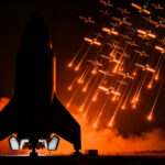 Megacohete Starship de SpaceX desplegando satélites Starlink V3 en órbita para mejorar la conectividad global.