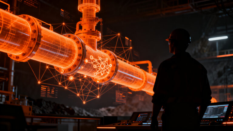 Tecnología de gemelos digitales e inteligencia artificial utilizada por la startup chilena SPF Ingeniería para detectar fugas en ductos mineros.