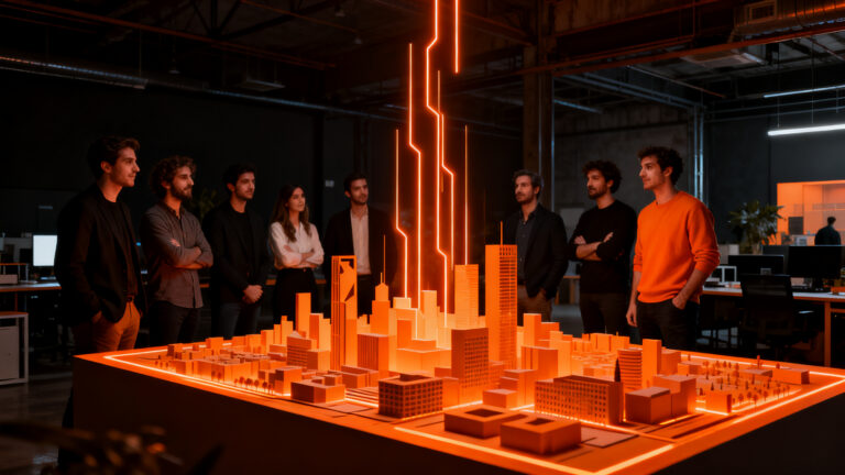 Emprendedores en el Startup Lab de Barcelona Activa analizando el crecimiento y financiación de startups deep tech.