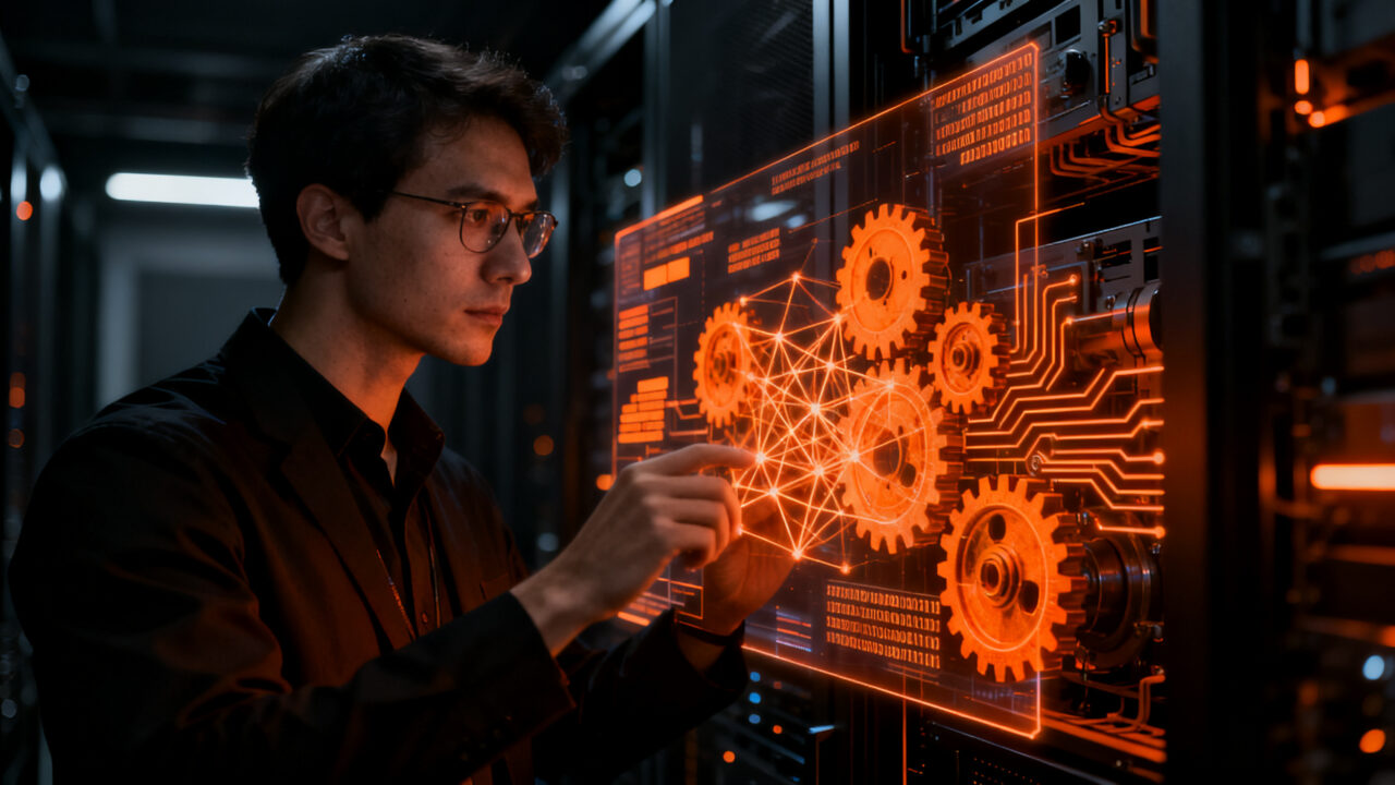 Análisis de código fuente de Stuxnet en entorno de ciberseguridad industrial, representando la investigación de malware y protección SCADA.