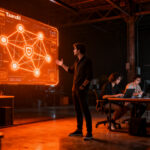 Emprendedores participando en una hackatón de ciberseguridad durante la Tandil Tech Week en Argentina.