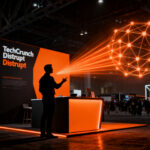 Startup exhibiendo en TechCrunch Disrupt 2026, conectando con inversores en el ecosistema tecnológico global.