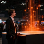 Mesa expositor en TechCrunch Disrupt 2026, analizando el retorno de inversión y valor real para startups.
