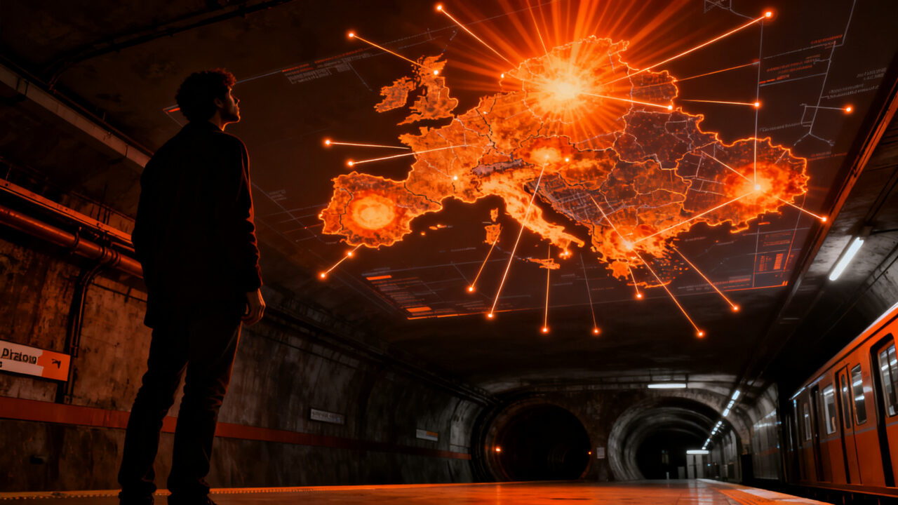 Visualización de datos ciudadanos sobre el calor en el Metro de Madrid, representando el impacto de la civic tech en la infraestructura urbana.