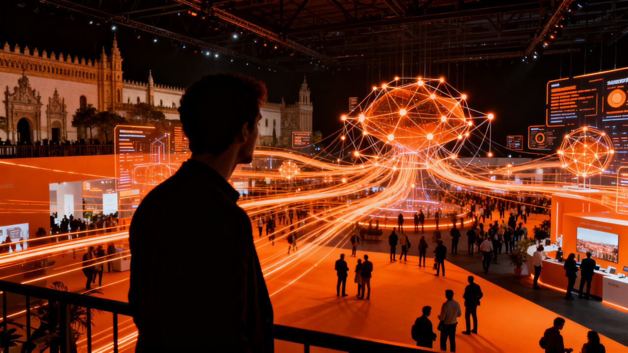 Profesionales y startups en TIS2026 Sevilla, enfocados en inteligencia artificial y turismo tecnológico.