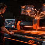 Trotec Speedy Black Line, plataforma láser industrial conectada a sistemas ERP para producción automatizada.
