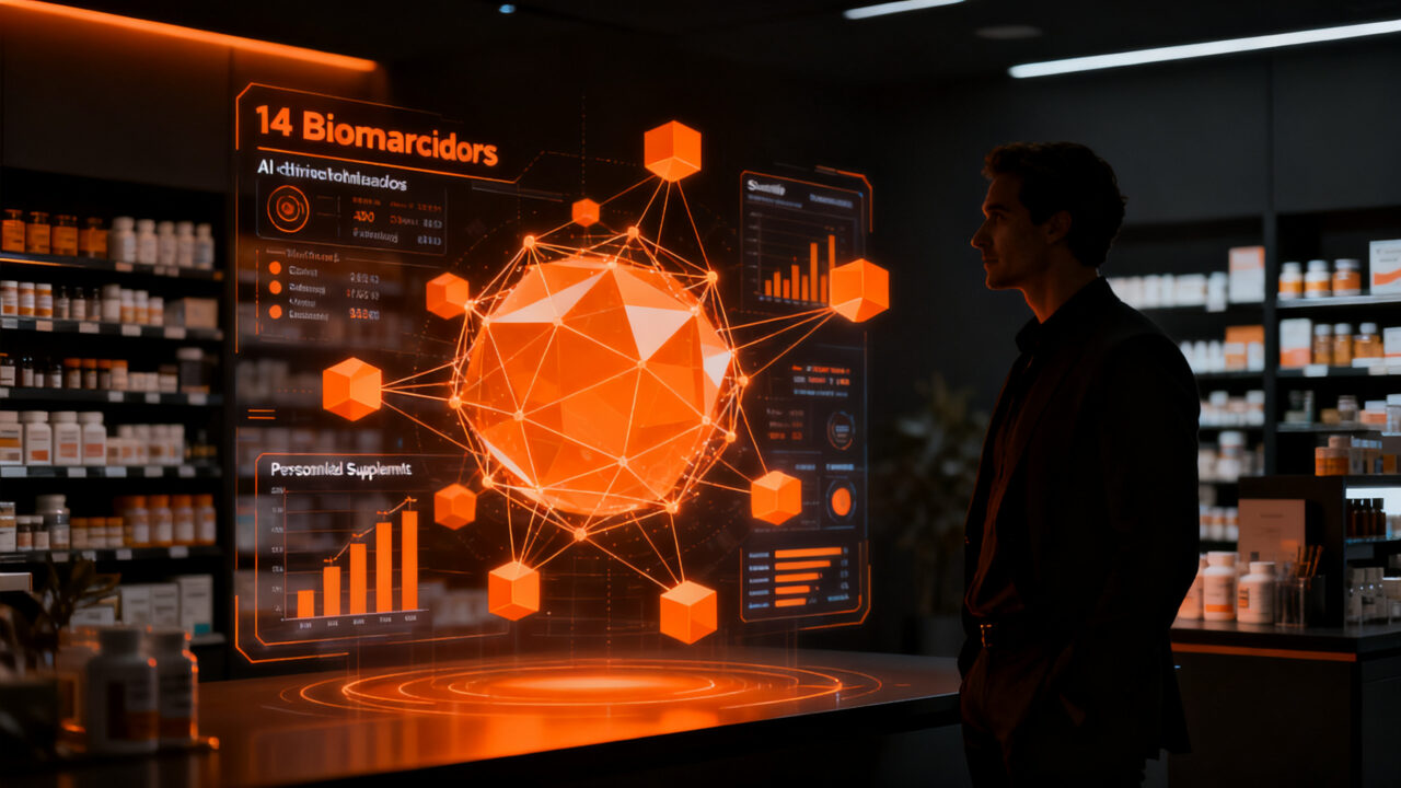 Startup saludtech Welleo personalizando suplementos con IA mediante biomarcadores en farmacias.
