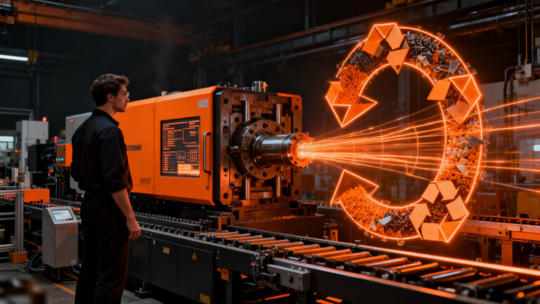 Maquinaria de inyección de plásticos Wittmann en Fakuma 2026, destacando eficiencia energética y automatización industrial circular.