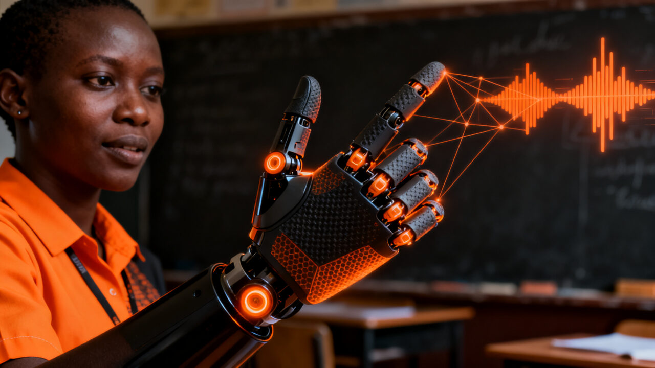 Startup ZeroBionic en Nairobi desarrolla mano robótica impresa en 3D para traducir voz a lengua de señas, promoviendo la inclusión educativa.