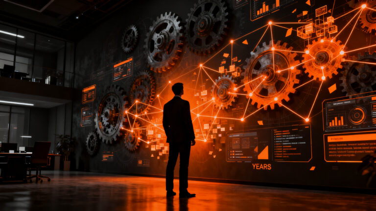 Emprendedor B2B analizando brecha de adopción tecnológica en pymes mexicanas, representando el reto de digitalización startup.
