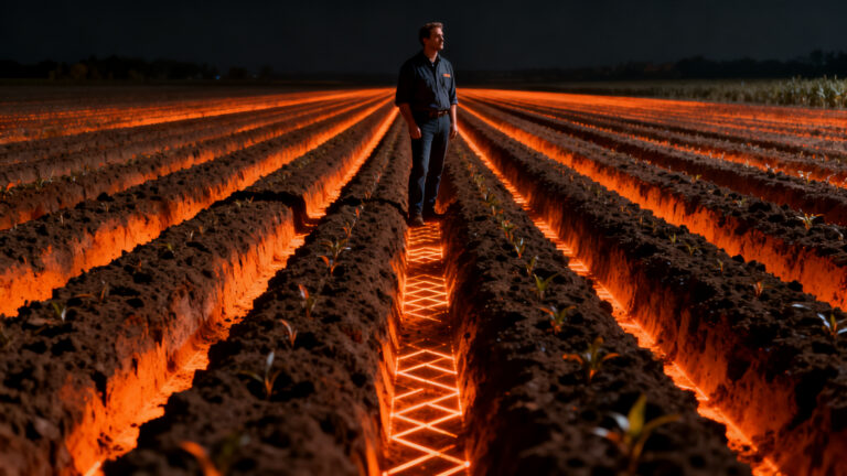 Campo de cultivo con siembra directa en Argentina, representando la sostenibilidad en agrotech y el modelo de Agro Uranga.