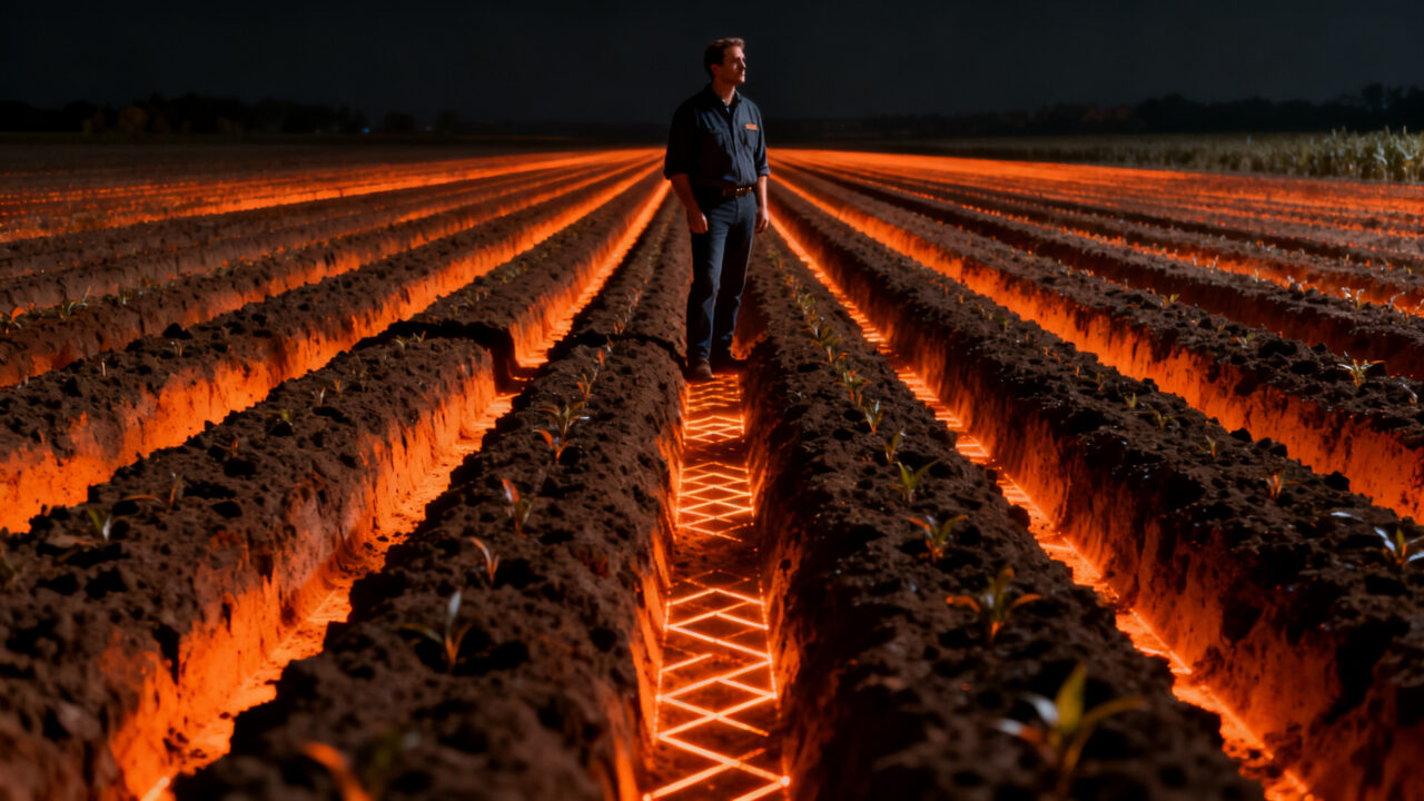 Campo de cultivo con siembra directa en Argentina, representando la sostenibilidad en agrotech y el modelo de Agro Uranga.