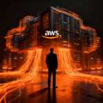 Reestructuración de Amazon hacia la inteligencia artificial y AWS, representando la transición de empleos y el impacto de la IA en la plantilla laboral.