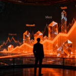 Análisis del rendimiento de acciones tecnológicas en Wall Street durante el Q3 2026, destacando la volatilidad y el crecimiento de empresas líderes.