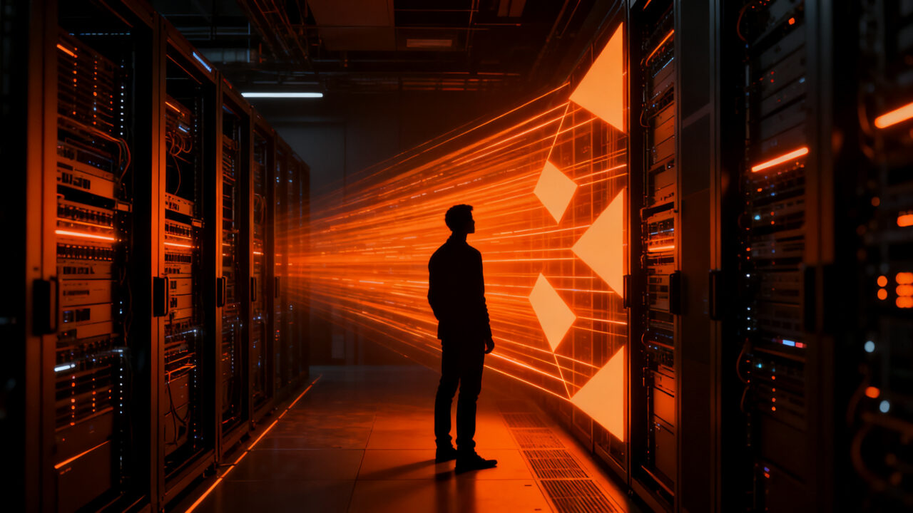 Experto en ciberseguridad analizando vulnerabilidades digitales en un entorno de alta tensión para la protección de infraestructuras críticas.