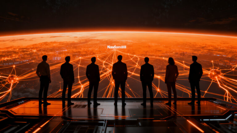 Siete fundadores de Anthropic ante su salida a bolsa en el Nasdaq, representando el futuro de la IA y el funding corporativo.