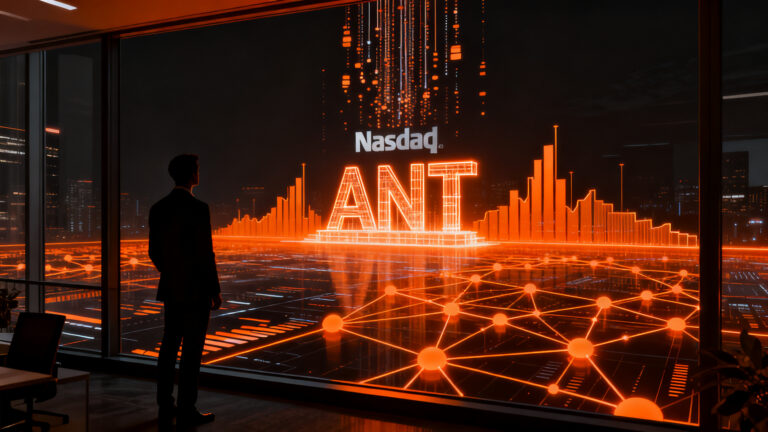 Salida a bolsa de Anthropic en Nasdaq, representando el crecimiento y los desafíos financieros de una startup de inteligencia artificial.