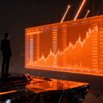 Salida a bolsa de Anthropic en Nasdaq, representando el crecimiento financiero y la escala de la inteligencia artificial.