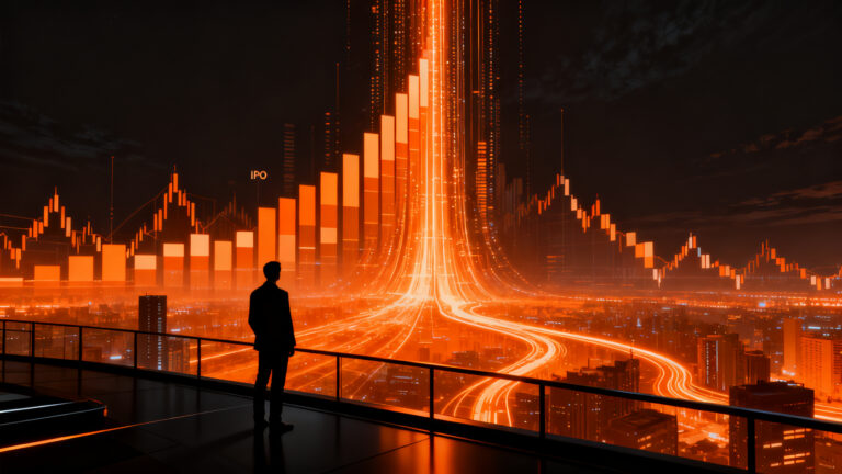 Salida a bolsa de Anthropic en Nasdaq, representando el crecimiento y los retos financieros de una empresa de inteligencia artificial tras presentar su S-1.