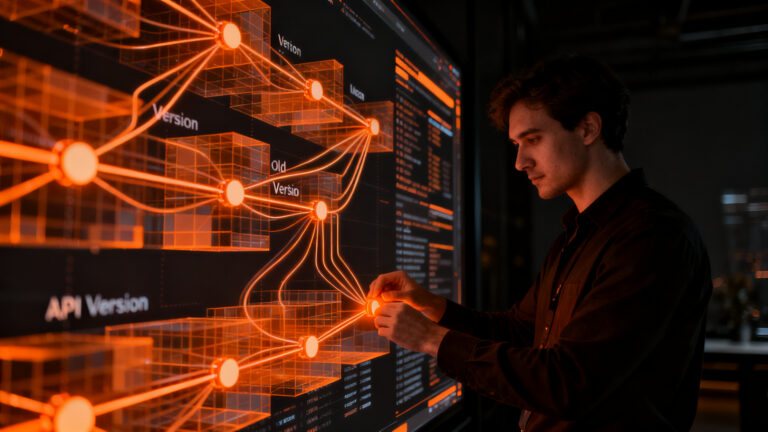 Estratega tecnológico gestionando versiones de API y automatizaciones n8n para evitar errores en workflows.