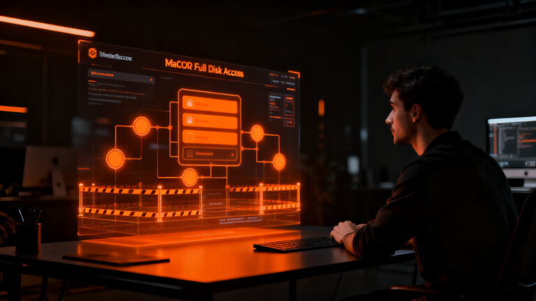 Desarrollador de software analizando seguridad y privacidad en agentes IA bajo el ecosistema macOS de Apple.