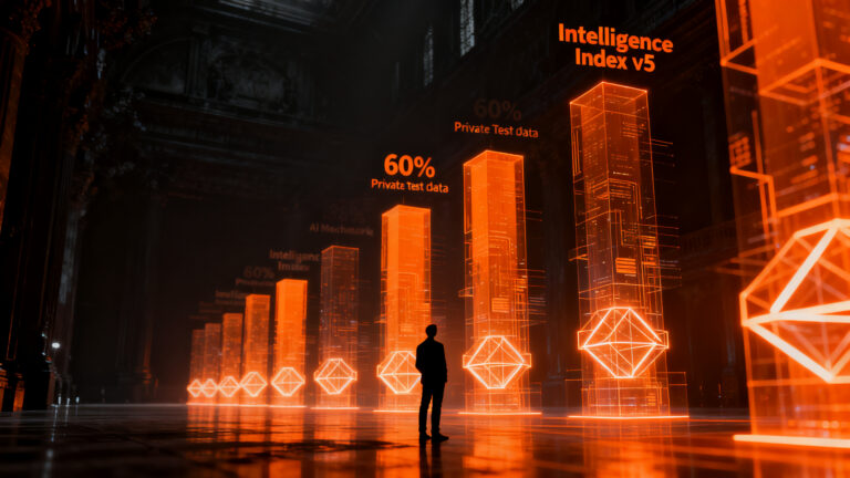 Evaluación de modelos de IA con el nuevo Intelligence Index v5 de Artificial Analysis y la importancia de los tests privados en la selección de LLMs.