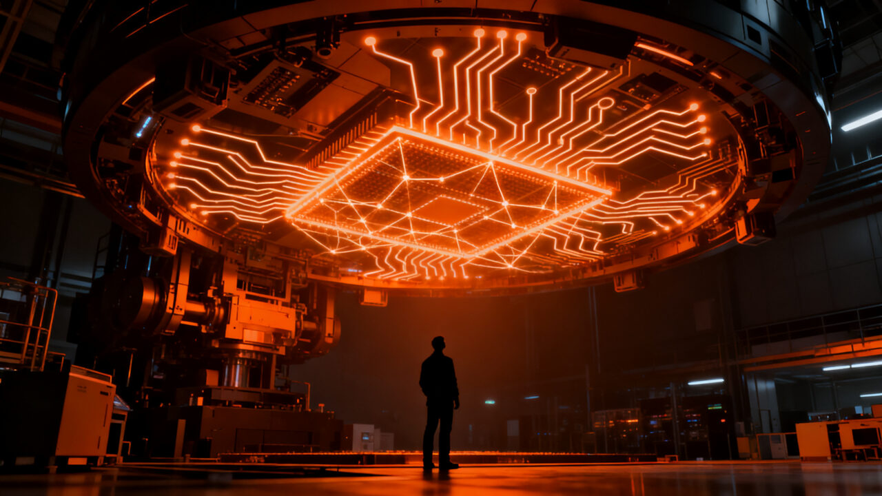 Representación visual de la alta demanda de semiconductores para IA y los desafíos de fabricación de ASML en la industria tecnológica.