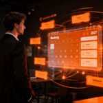 Empresario español gestionando automatización de citas y reservas digitales para pymes.