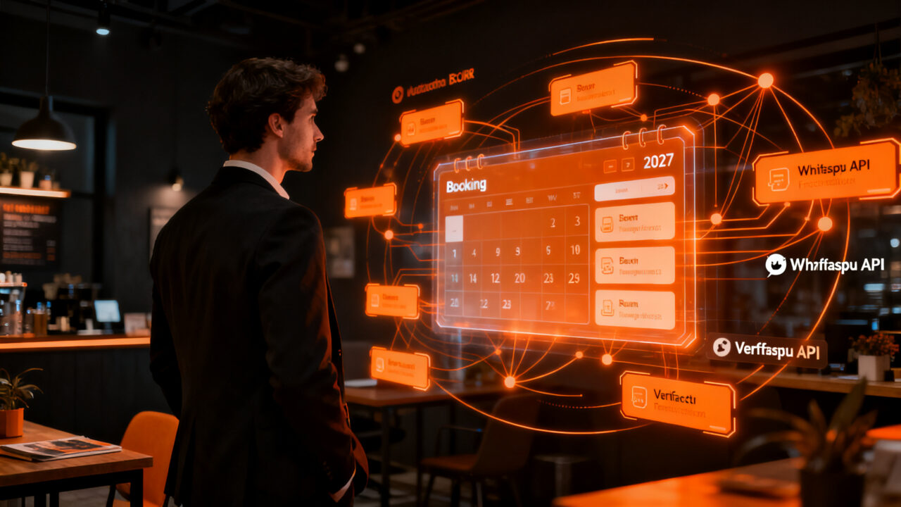 Empresario español gestionando automatización de citas y reservas digitales para pymes.