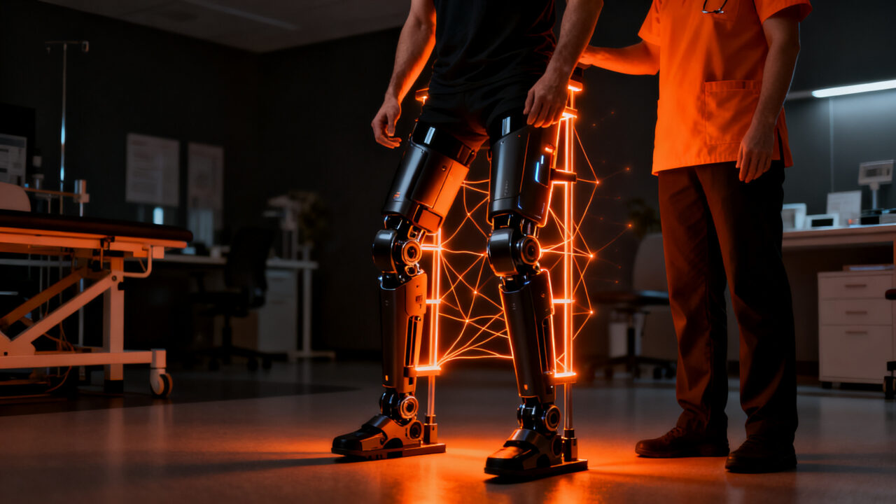 Robot de rehabilitación Awake de Robopedics, startup española innovando en exoesqueletos médicos para pacientes tras un ictus.