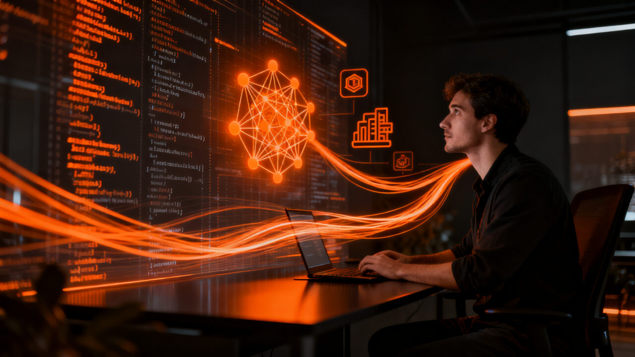 Ingeniero trabajando con AWS SageMaker para entrenamiento de modelos de IA sin gestionar infraestructura de GPUs.