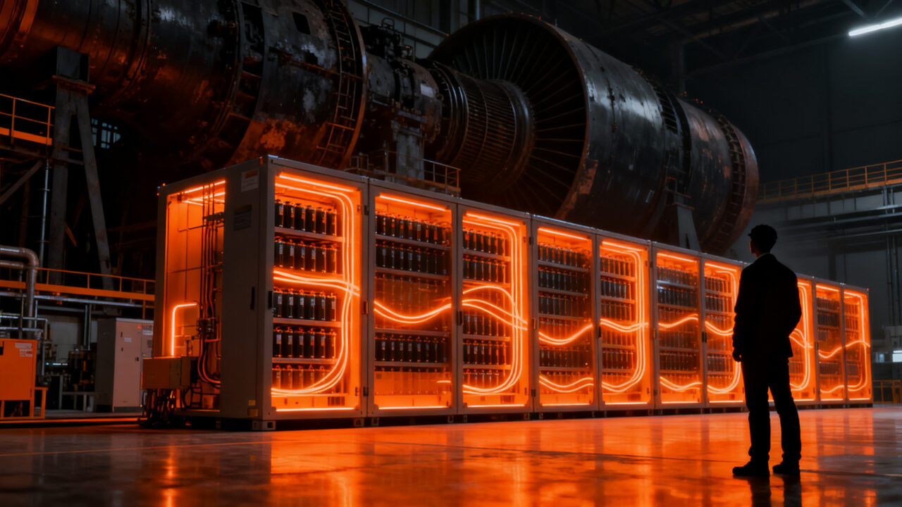 Comparativa de costos entre baterías y turbinas de gas en el mercado energético global para startups tecnológicas.
