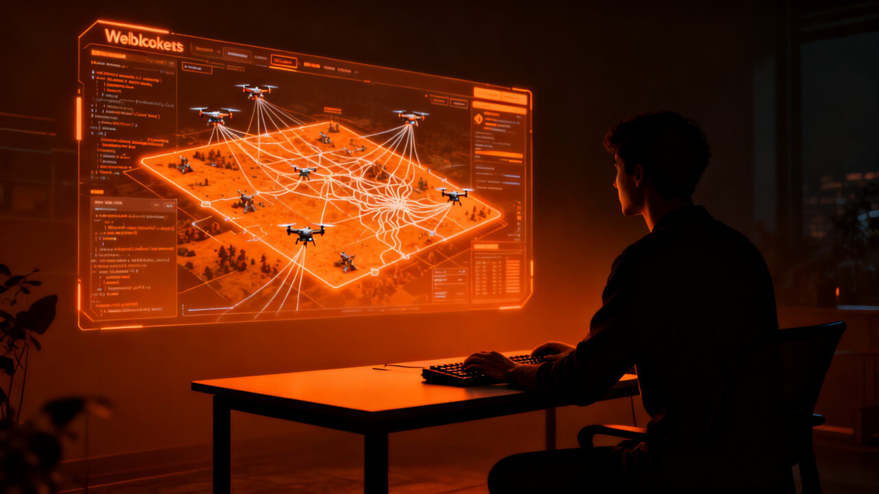Desarrollador web colaborando con IA para crear el RTS multijugador Battledrones con Claude Opus 4.5.