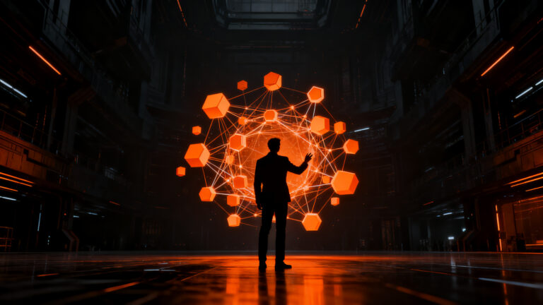 Representación visual de la integración de BBVA en el protocolo Poppy de Meta y Sierra AI para agentes de IA seguros.