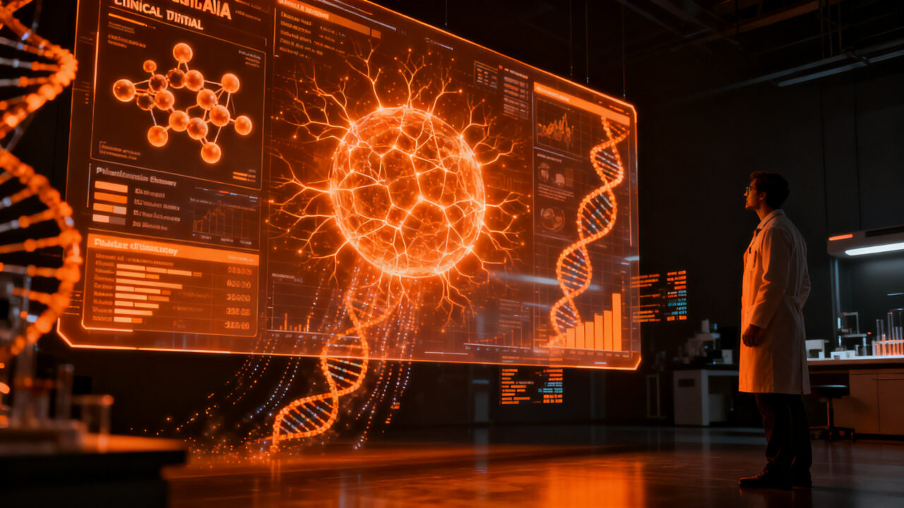 Simulación de ensayos clínicos con IA: BioinvestGPT analizando datos biotecnológicos para startups.