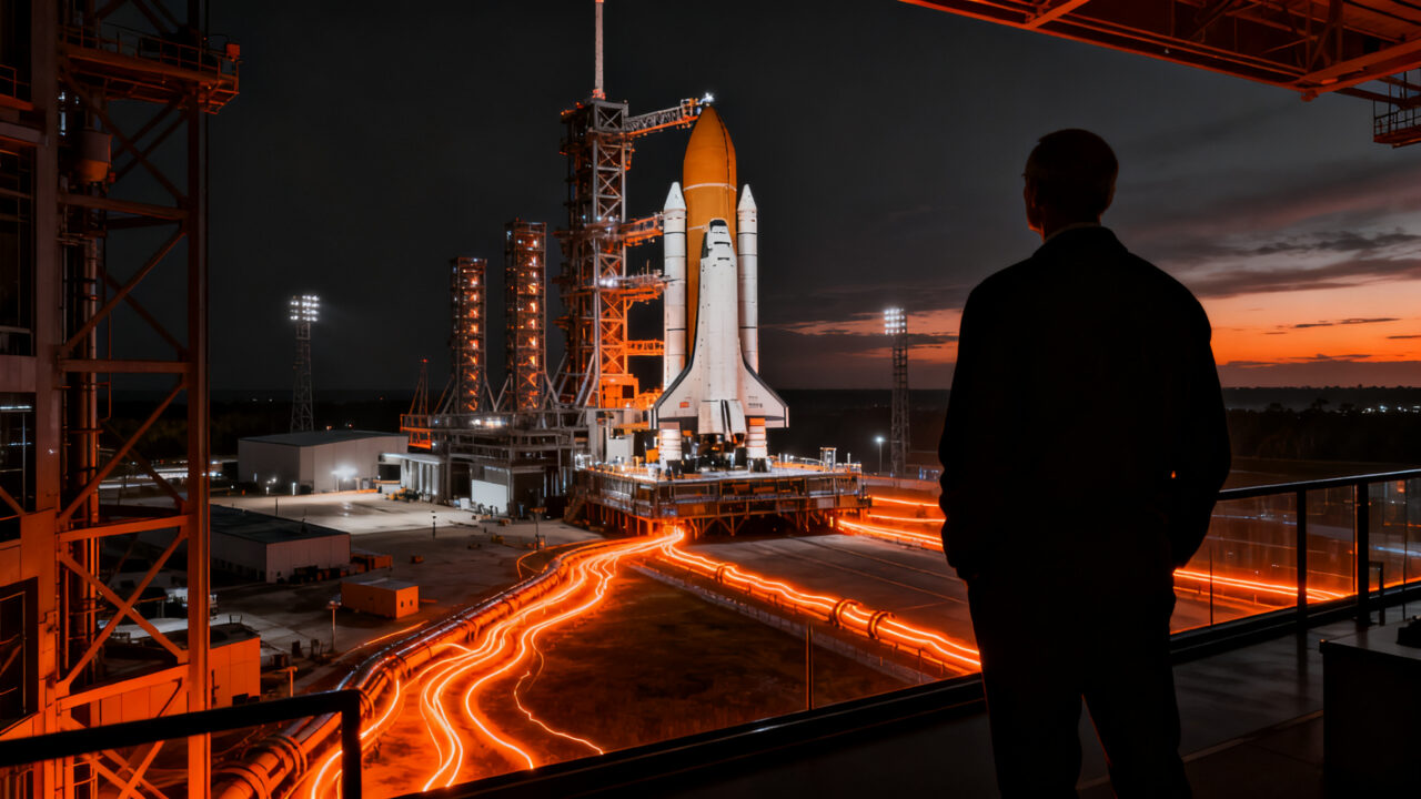 Infraestructura espacial de Blue Origin en Florida, simbolizando el crecimiento de la industria y oportunidades para startups.
