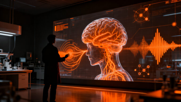 Interfaz cerebro-computadora de Bridge Neurotech usando ultrasonido funcional e IA para innovación en neurotecnología.