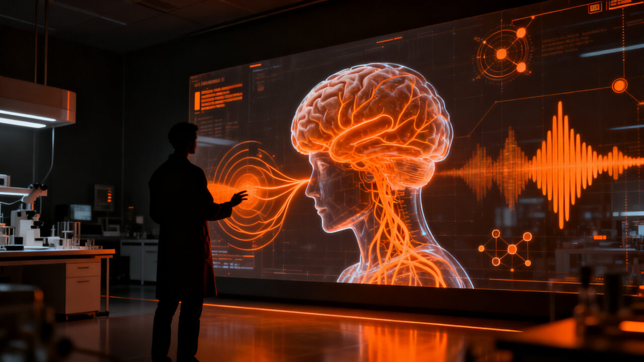 Interfaz cerebro-computadora de Bridge Neurotech usando ultrasonido funcional e IA para innovación en neurotecnología.