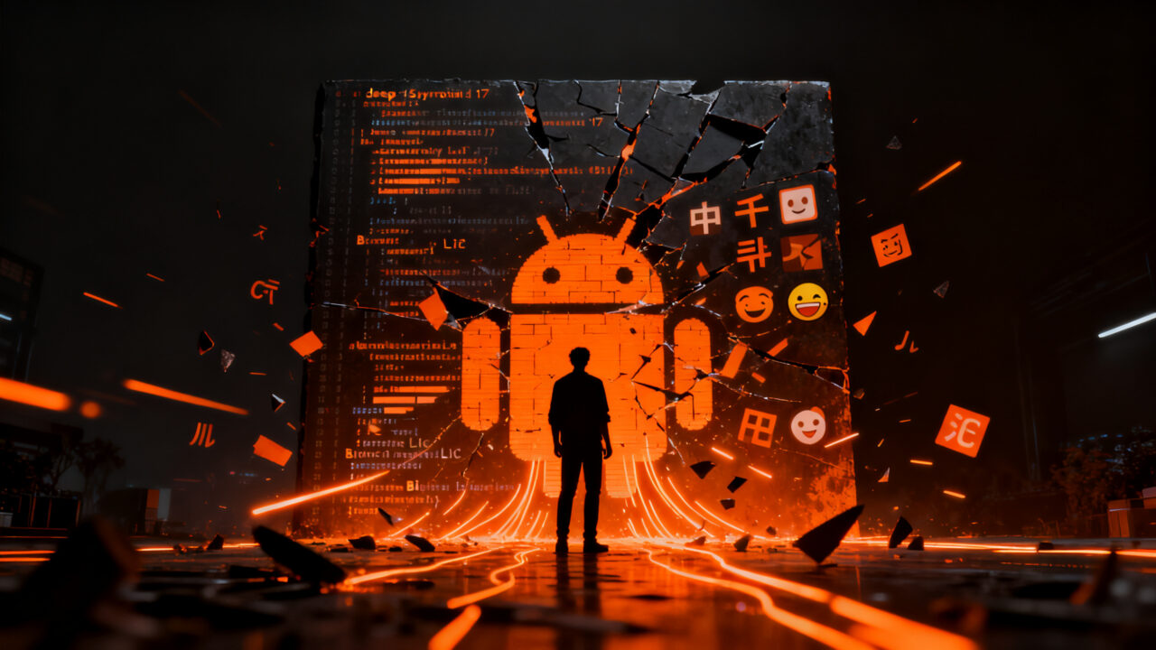 Bug crítico en Android 17 afectando el procesamiento de emojis y caracteres CJK en aplicaciones móviles.