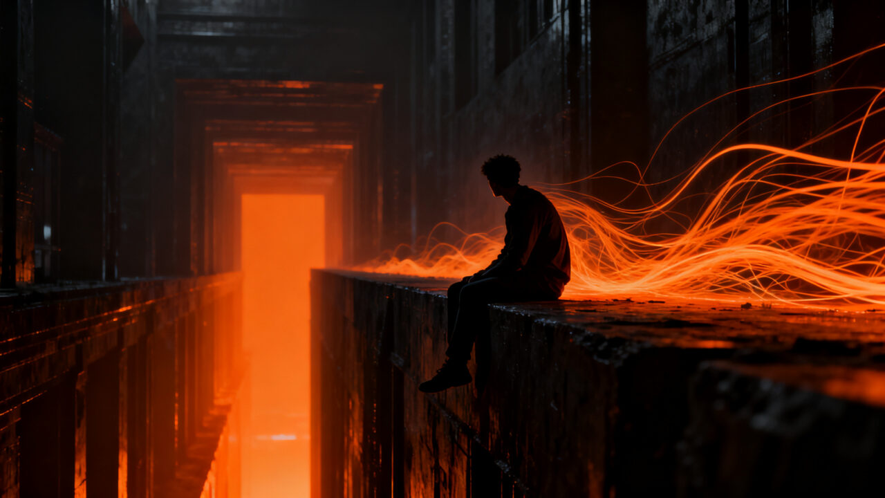 Fundador de startup experimentando burnout frente a la presión tecnológica y la recuperación de la salud mental.