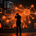 Gráfico de caída en ventas de consolas de videojuegos debido a la escasez de componentes y el impacto de la IA en el mercado de hardware.