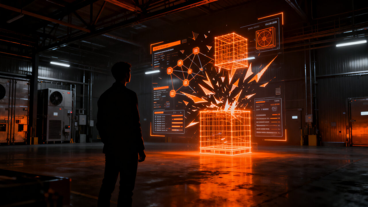 Ciberseguridad en infraestructura crítica: especialista analizando vulnerabilidades en sistemas de IoT industrial tras un ataque a la cadena de frío.