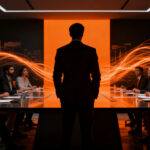 CEO liderando una reunión efectiva con su equipo, optimizando la productividad y la gestión del tiempo en el entorno startup.