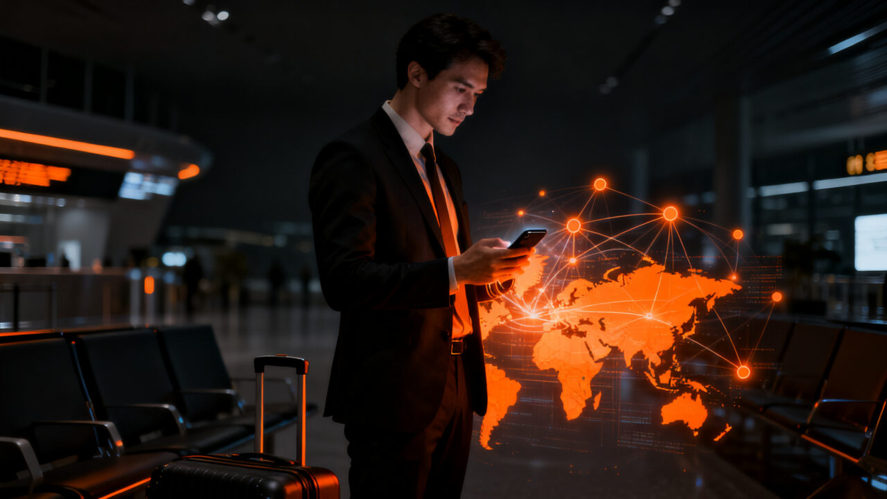 Startup CleverFi ganadora de pitch en travel tech, concepto de conectividad global para viajeros internacionales.