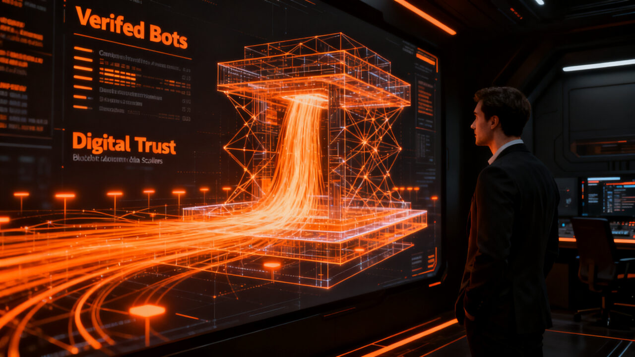 Sistema de confianza digital de Cloudflare para bots verificados mediante auditoría de robots.txt y scraping ético.