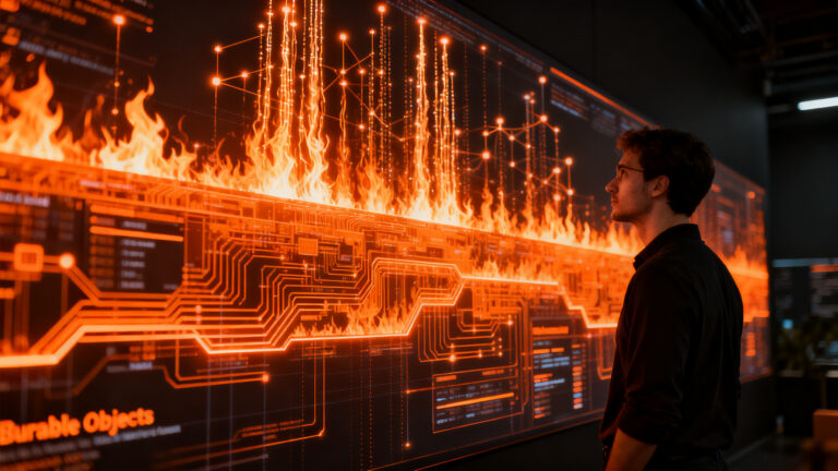 Ingeniero analizando arquitectura de Cloudflare Workers con flamegraphs para optimizar el rendimiento edge.