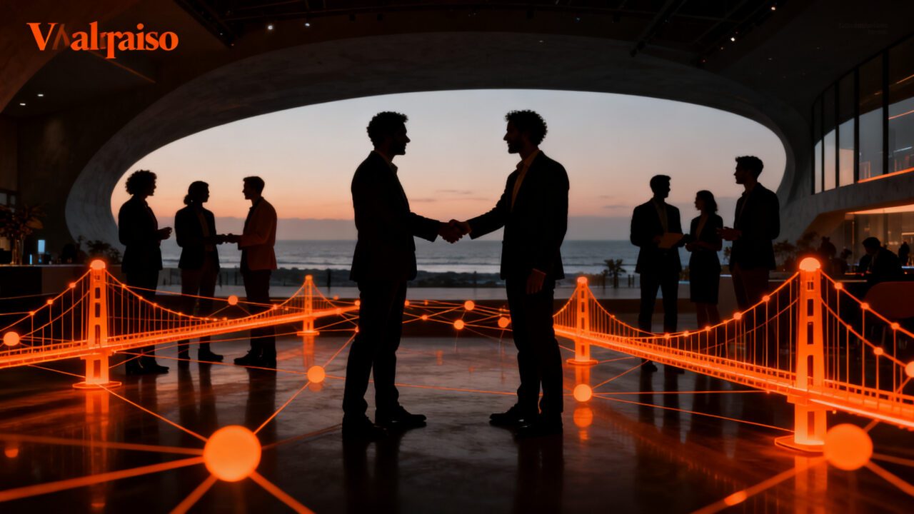 Networking empresarial en Corfo Conecta Valparaíso: encuentro clave para la conexión de pymes innovadoras y grandes empresas.