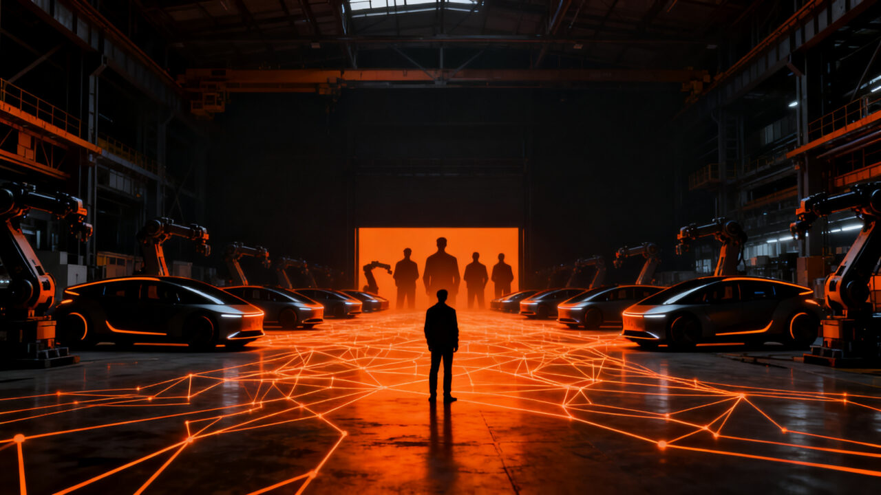 Impacto de la automatización y la inteligencia artificial en el empleo, reflejado en la tensión entre tecnología y trabajadores en el ecosistema startup.