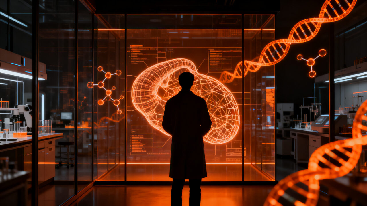 Investigadores de CrofaBiotech trabajando en edición genética para xenotrasplantes en Argentina, simbolizando la innovación en biotecnología.