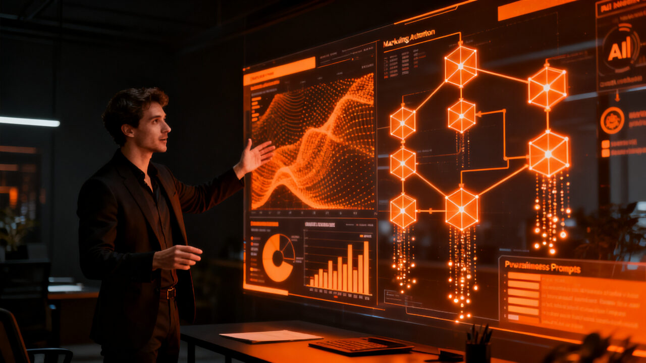 Formación en herramientas de IA para marketing digital en pymes y autónomos, optimizando estrategias con automatización y prompts.